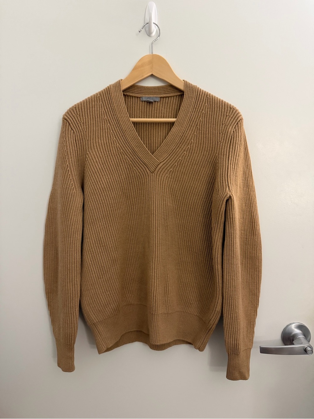 COS Tan V-Neck Sweater Size S